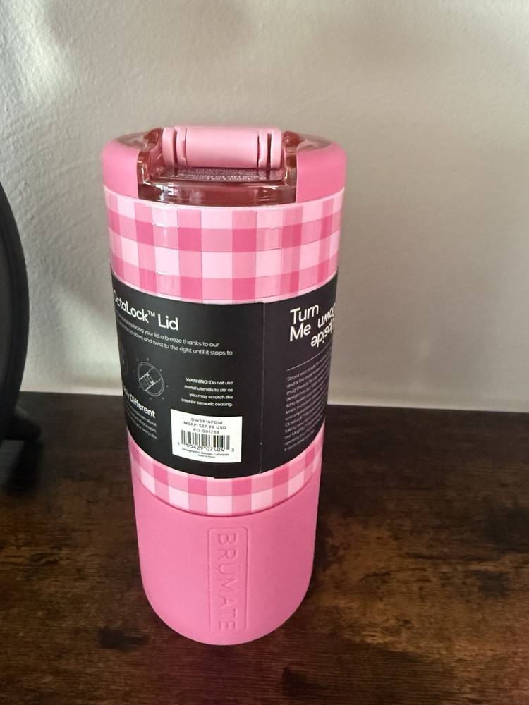Brumate Pink Gingham strova limited edition