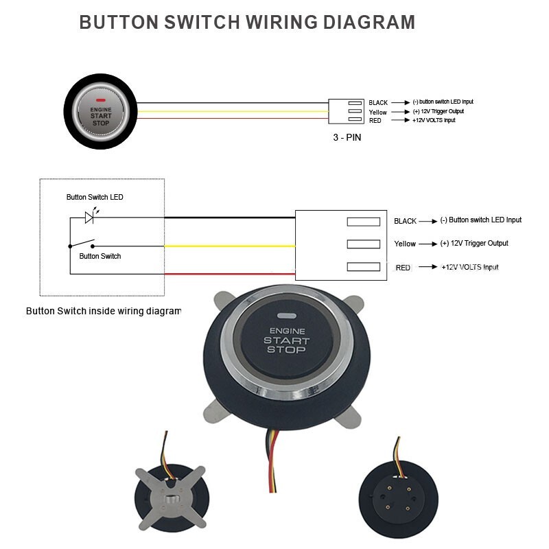 Keyless Entry Engine Start Alarm System Push Button Remote Starter Stop Car
