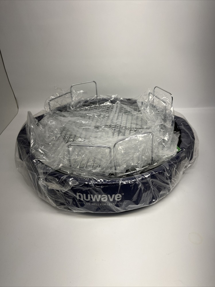 NuWave Oven Pro Plus Blue  20654 Plastic Base Pan Racks & Manual **New**