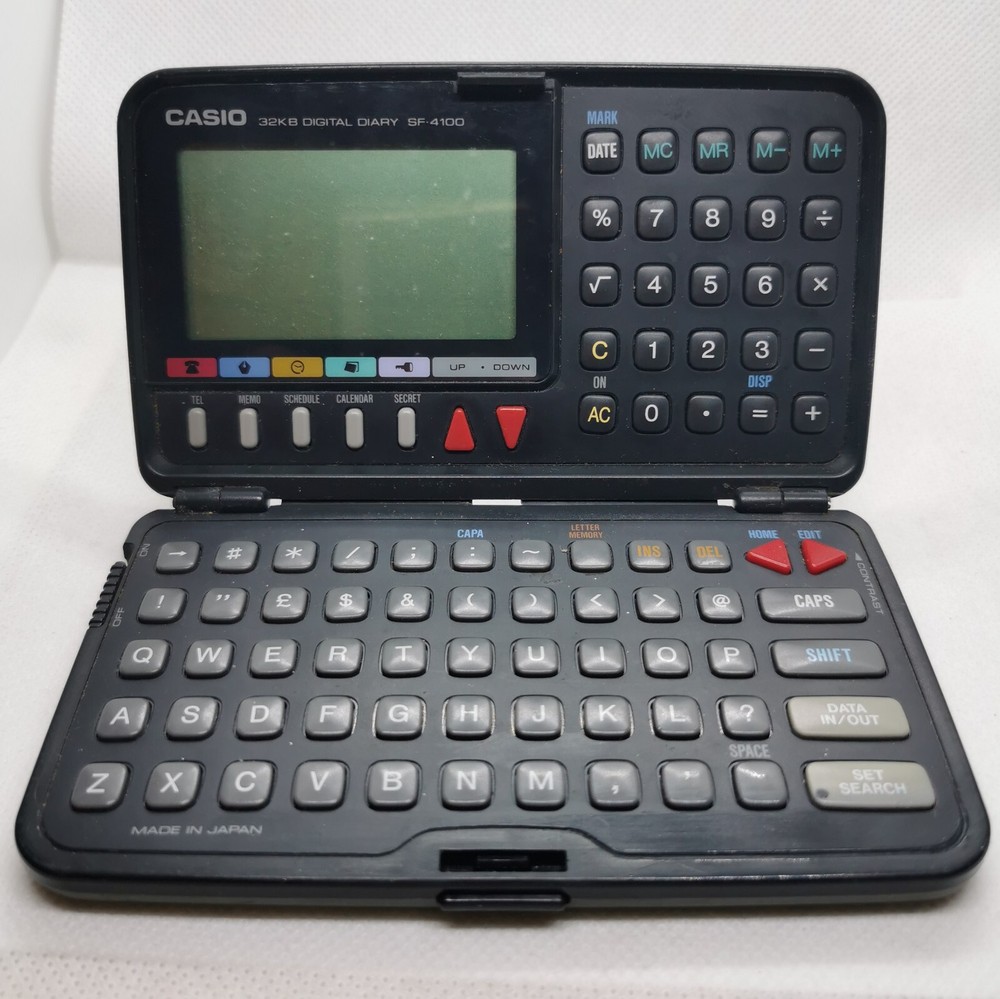 Vintage Casio 32 Kb Digital Diary SF-4100 Tested