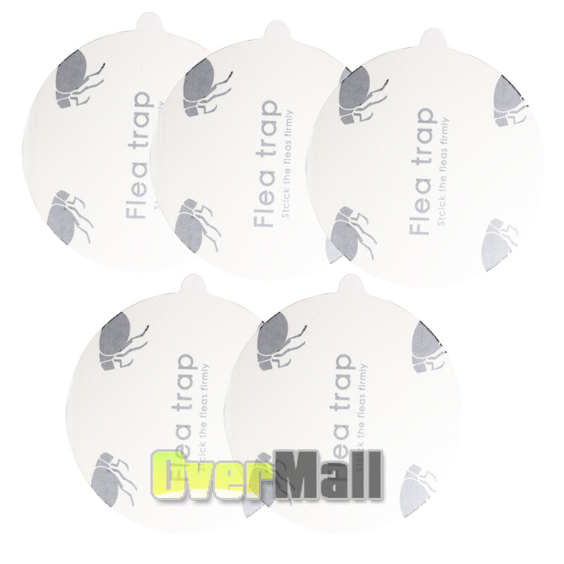 5Packs Disposable Flea Trap Sticker Sticky Flea Control Refill Flea Glue Discs