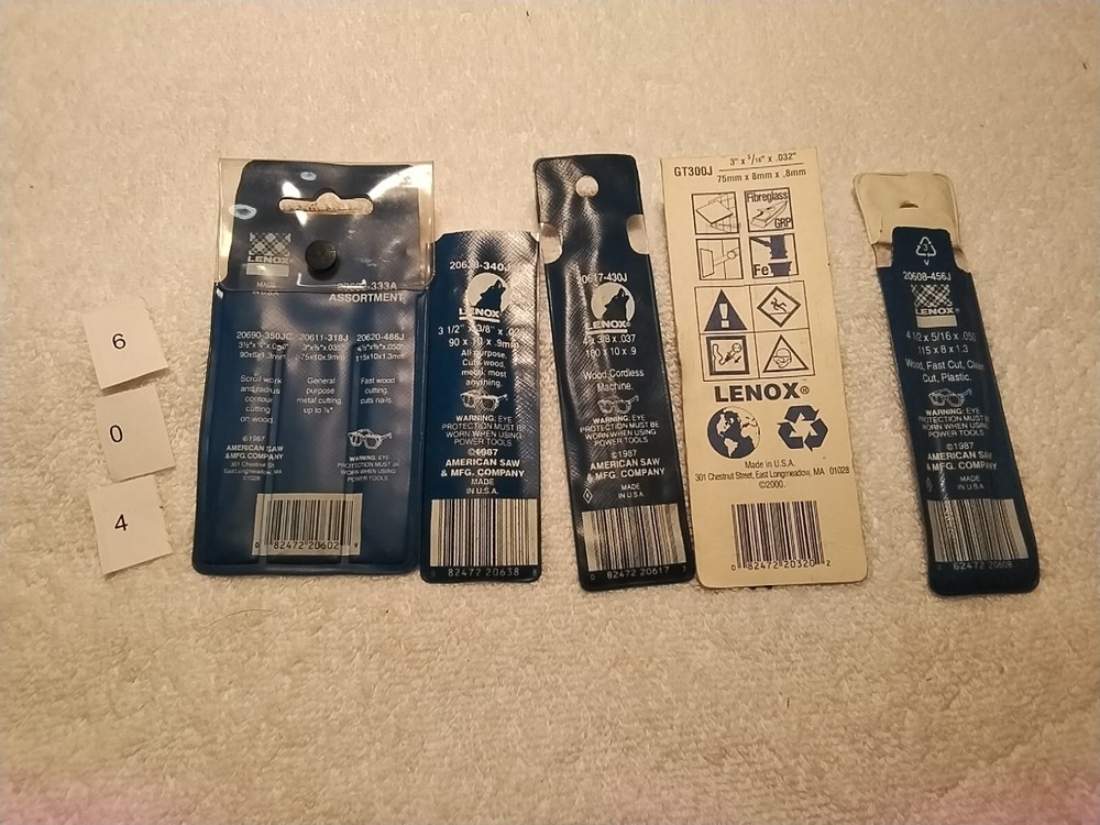 20PC LENOX JIG SAW BLADES