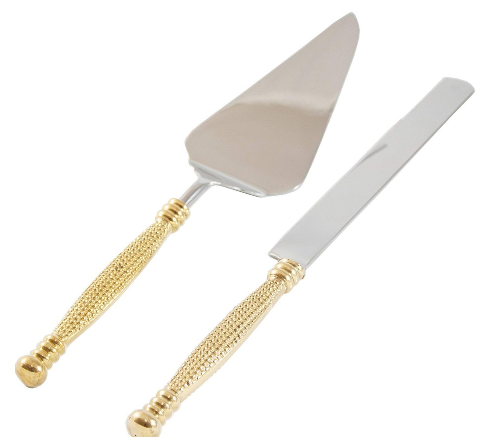 Server Set, Cake, Pie, Desert Flatware Set, String of Beads Design, 2-piece 1...