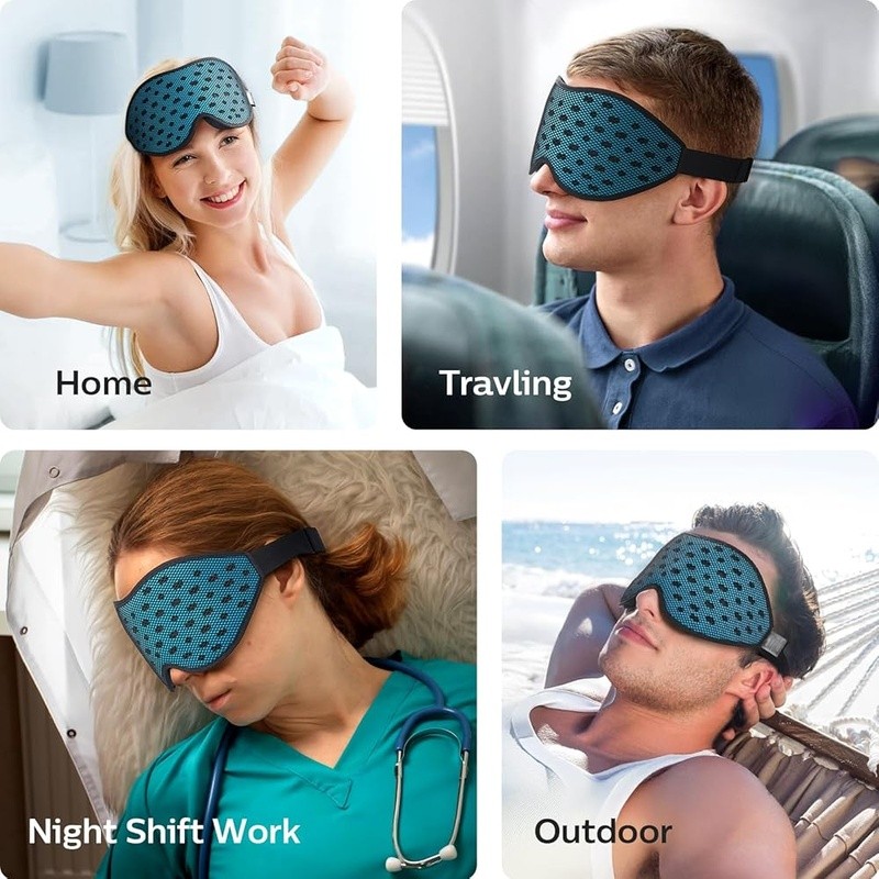 Breathable Sleep Mask Comfortable Light Blocking Adjustable Fit Side Sleepers US