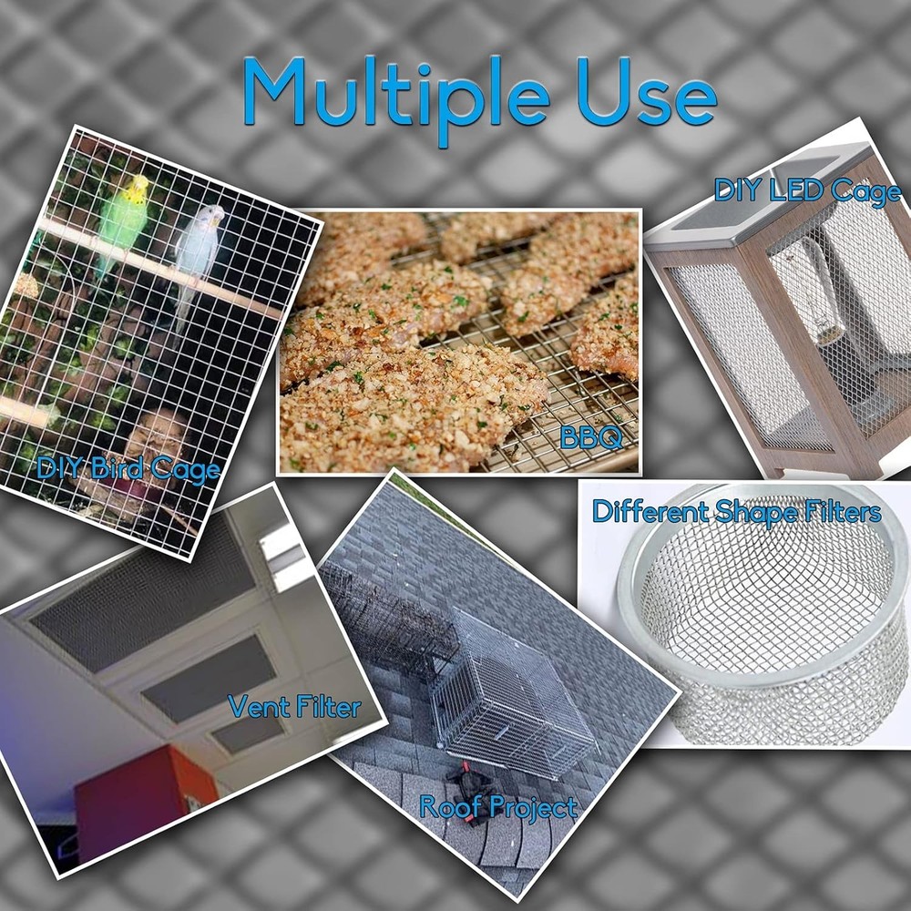 Versatile 2 Pack Stainless Steel Mesh Screen 12” x 24” - Never Rusting Strength