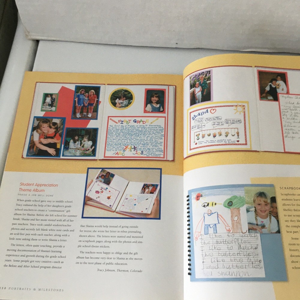 SCHOOL DAY SCRAPBOOKS BY MEMORY MAKERS templates layout ideas
