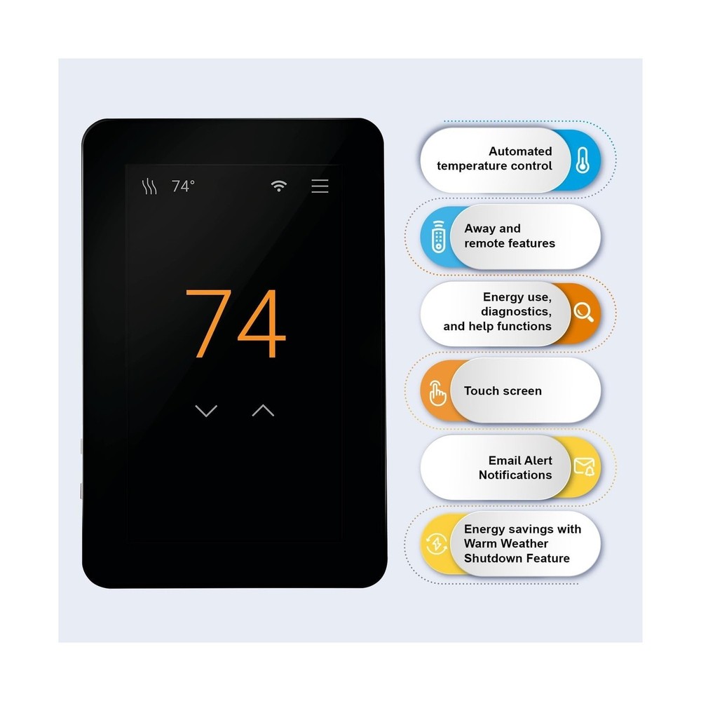 SunTouch SunStat CommandPlus Touchscreen Programmable Smart Wi-Fi Thermostat ...