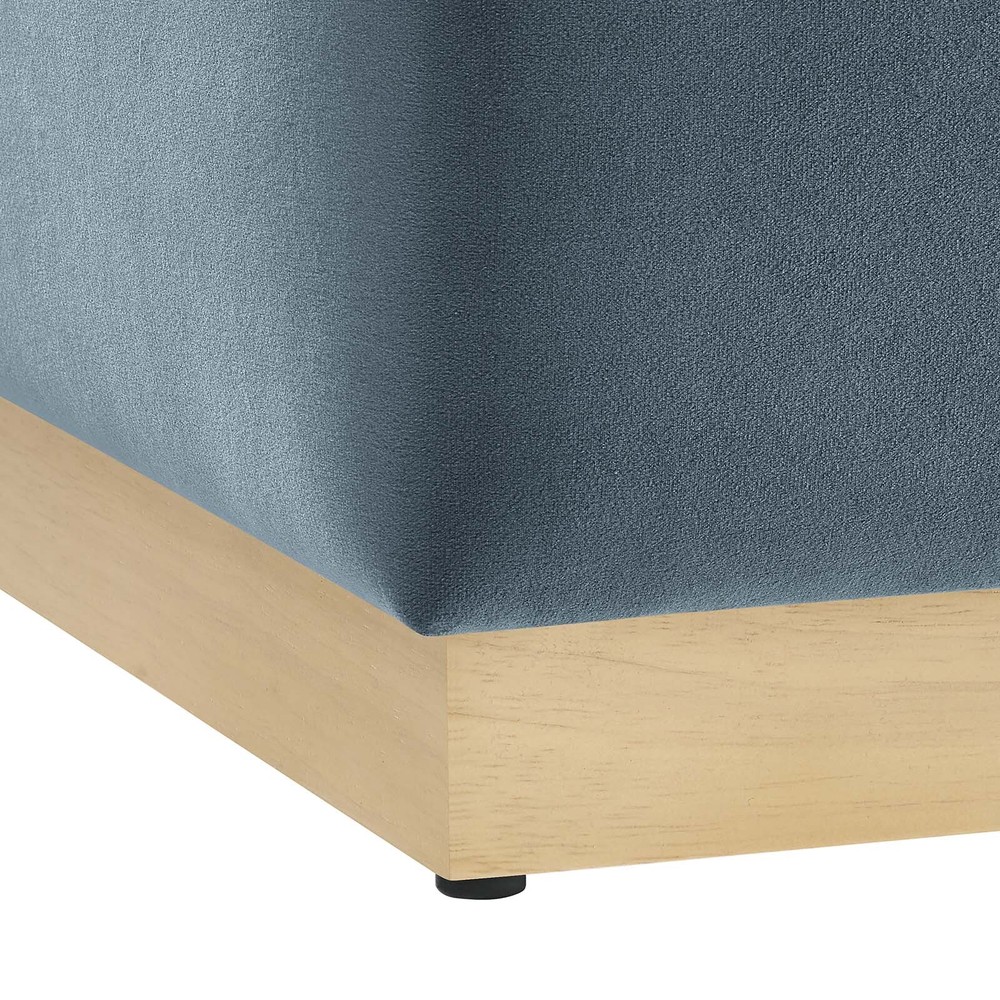 Modway 17" Square Performance Velvet Upholstered Ottoman