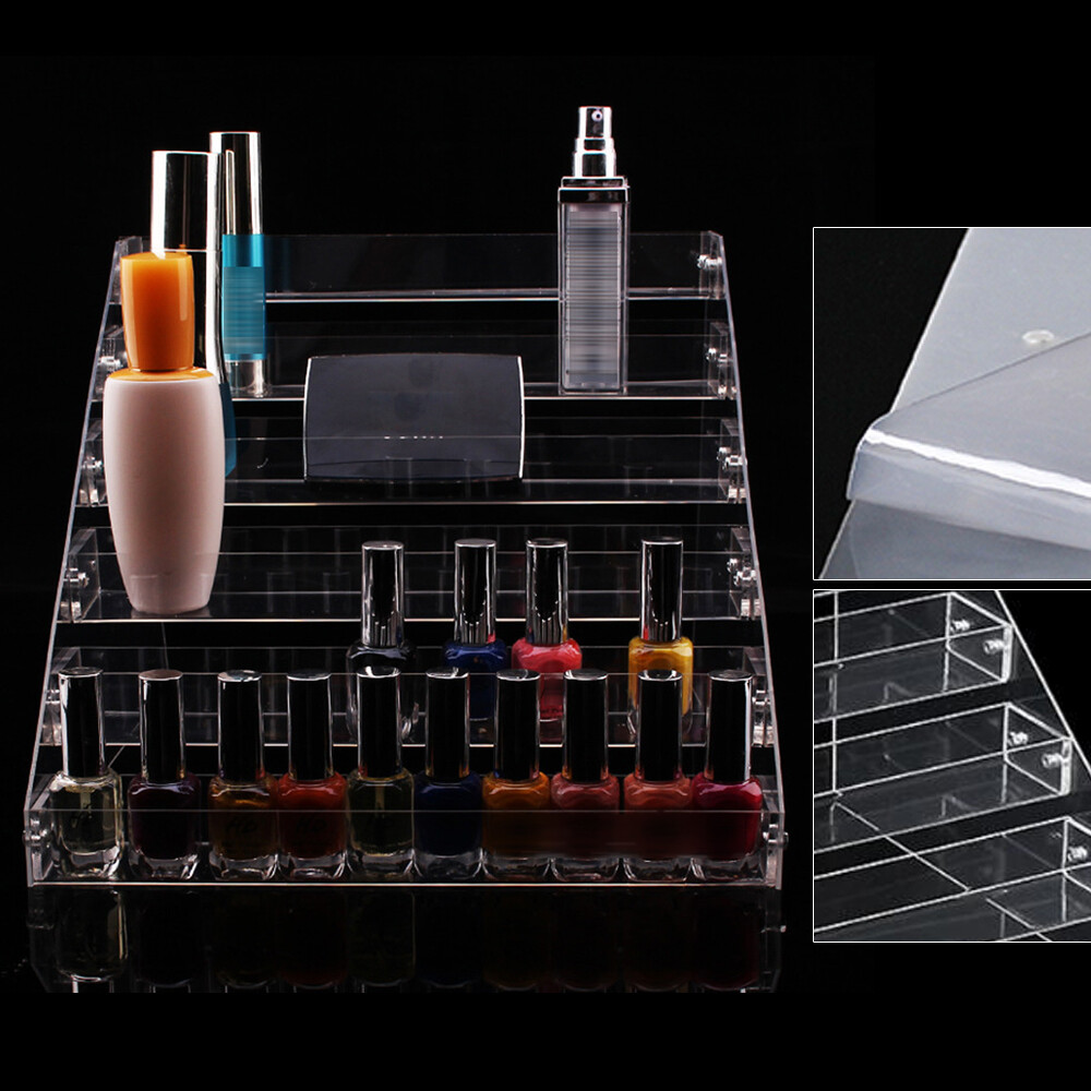 6 Layer Clear Acrylic Display Stand For Action Figures Paint Cosmetics Shelf