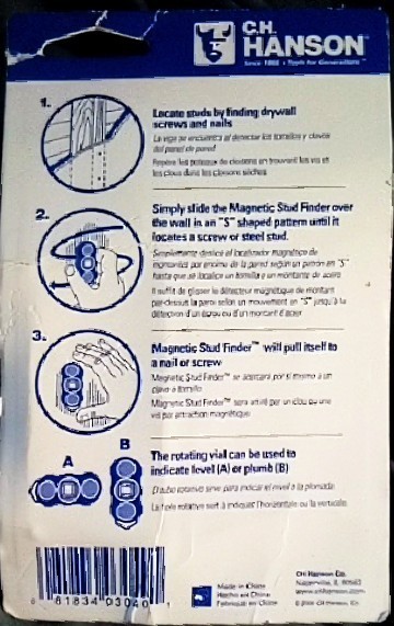 C.H. Hanson magnetic stud finder