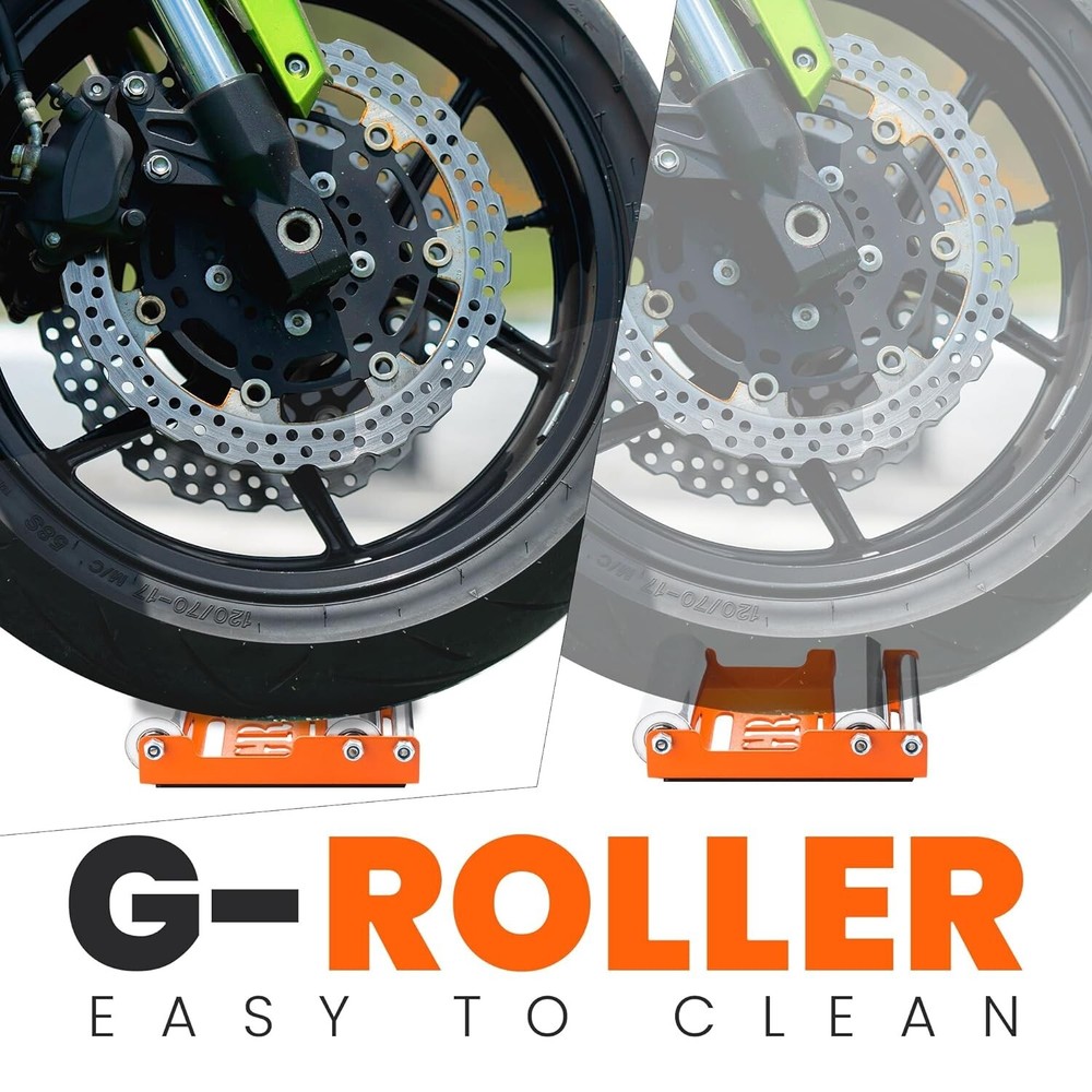 Paddock Stand Wheel Roller for Motorcycle Chain Cleaning & Lubrication (Medium)