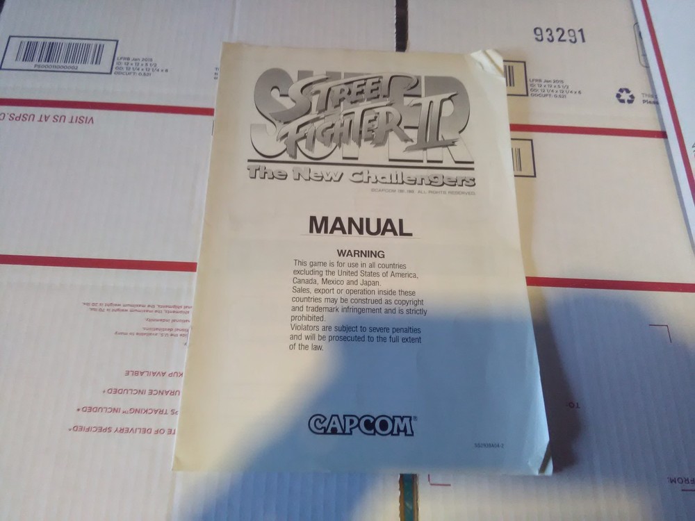 streetfighter 2 arcade service manual