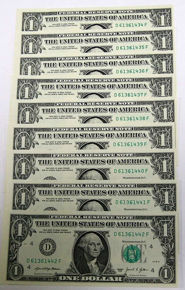 🔥💥 2021 $1 SEQUENTIAL UNC LOT OF 9 💥🔥 MULTIPLE ERRORS! SEE DESC 👀💵
