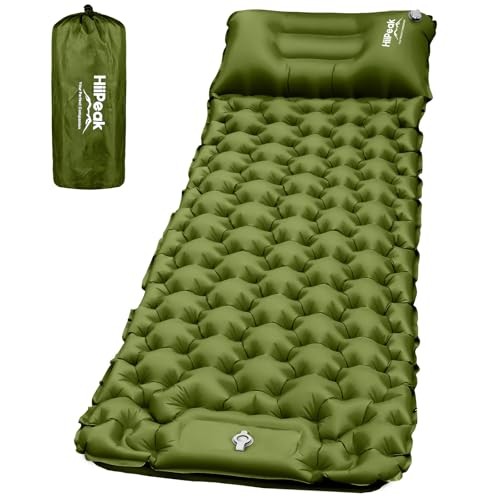 Sleeping Pad for Camping- Ultralight Inflatable Sleeping Mat with Built Green