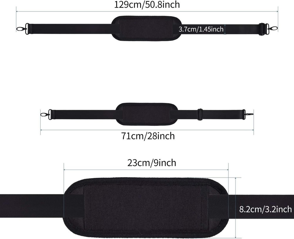 Universal Shoulder Strap Replacement Luggage Duffle Bag Strap Detachable Soft Pa