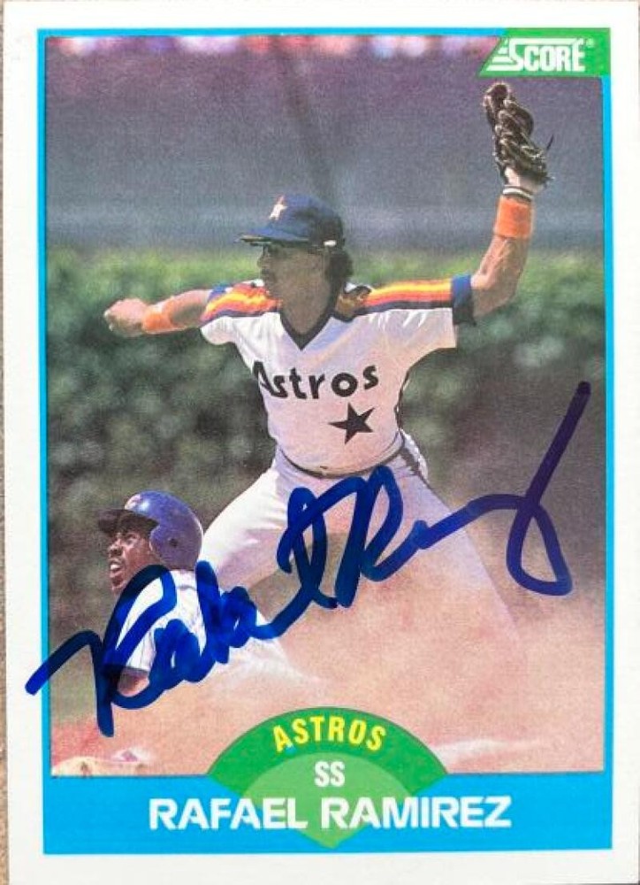 Rafael Ramirez Autographed 1989 Score #113