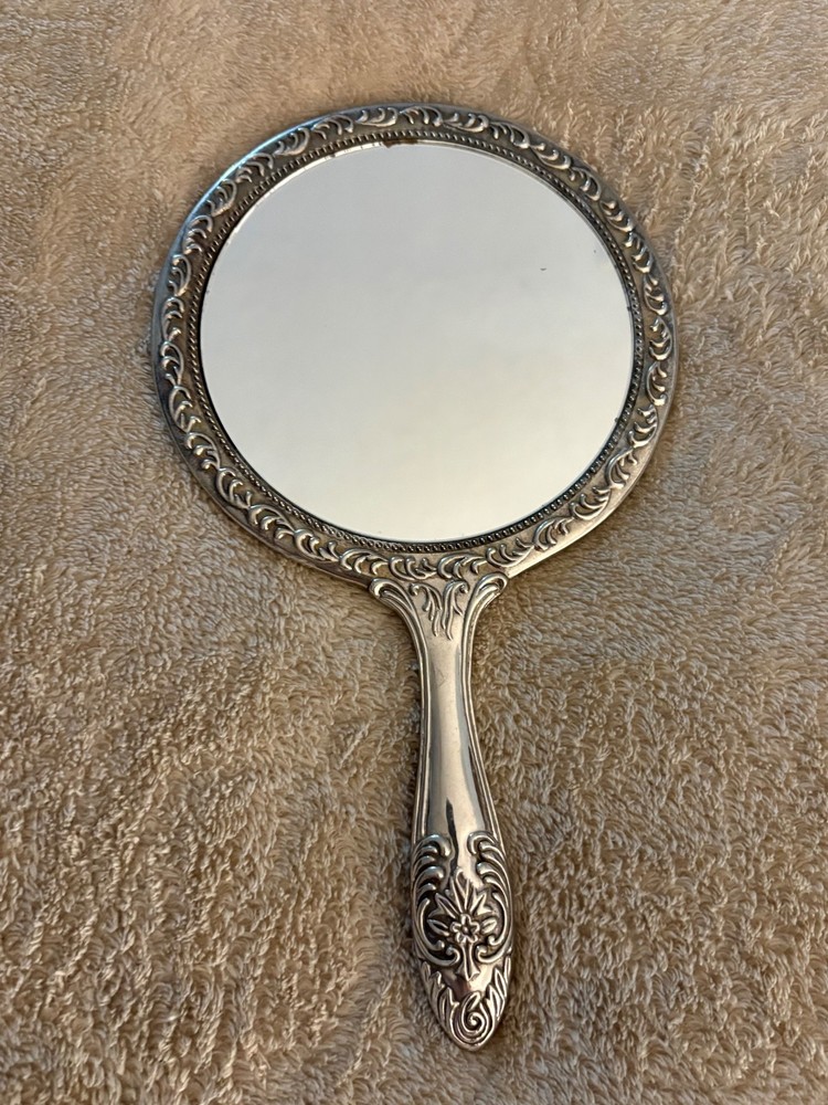 VINTAGE HAND MIRROR (( HEAVY ))
