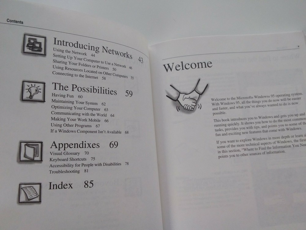 MICROSOFT Introducing Windows 95 Guide Original OEM 1995 Manual Book