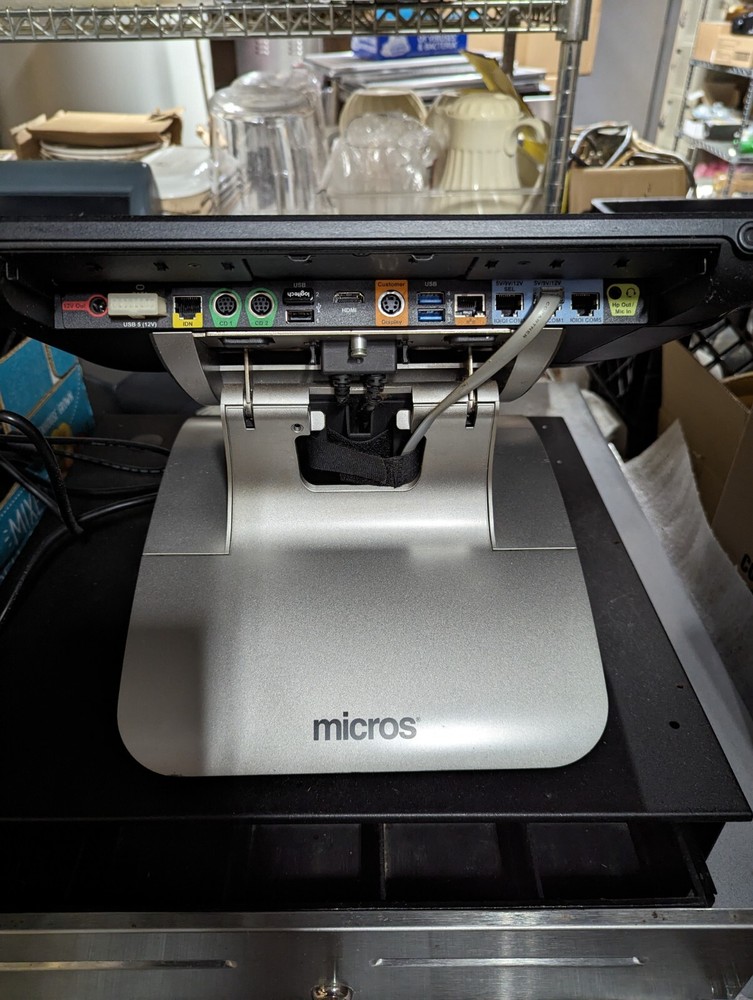 Micros Workstation 6 (WS6) POS Terminal. Includes Cash Drawer and Printer
