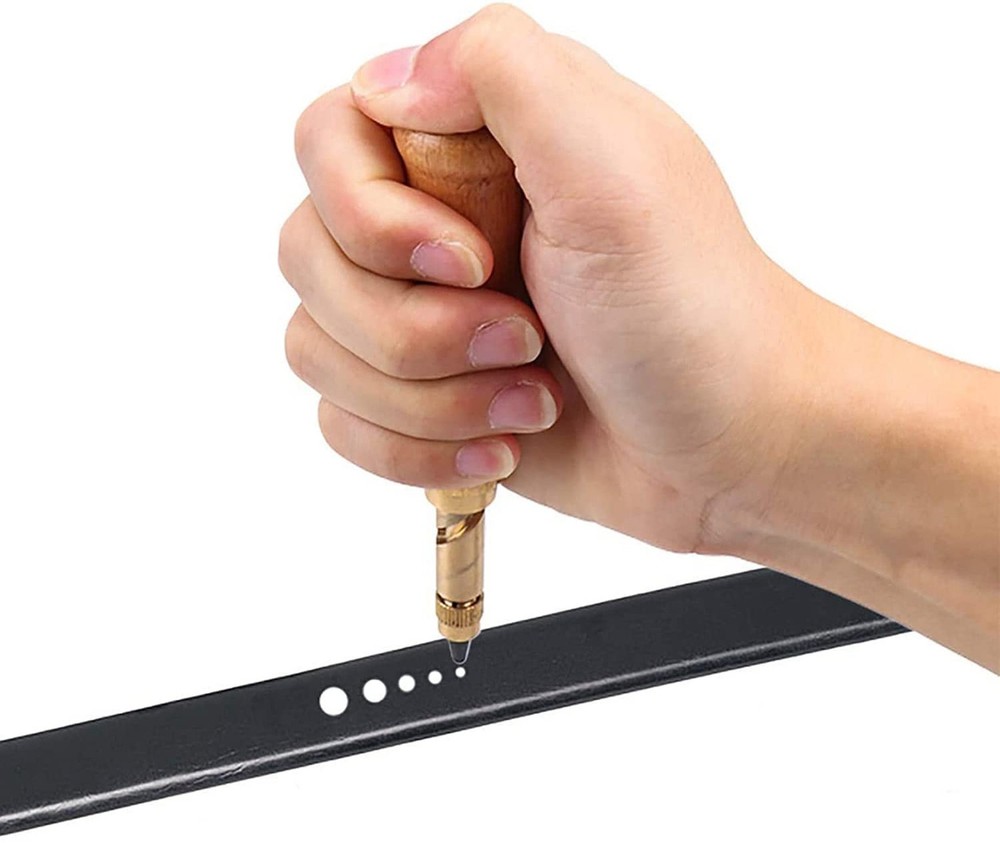 Adjustable Screw Hole Punch Auto Leather Tool Bookbinding Drill Tool Plier Ki...