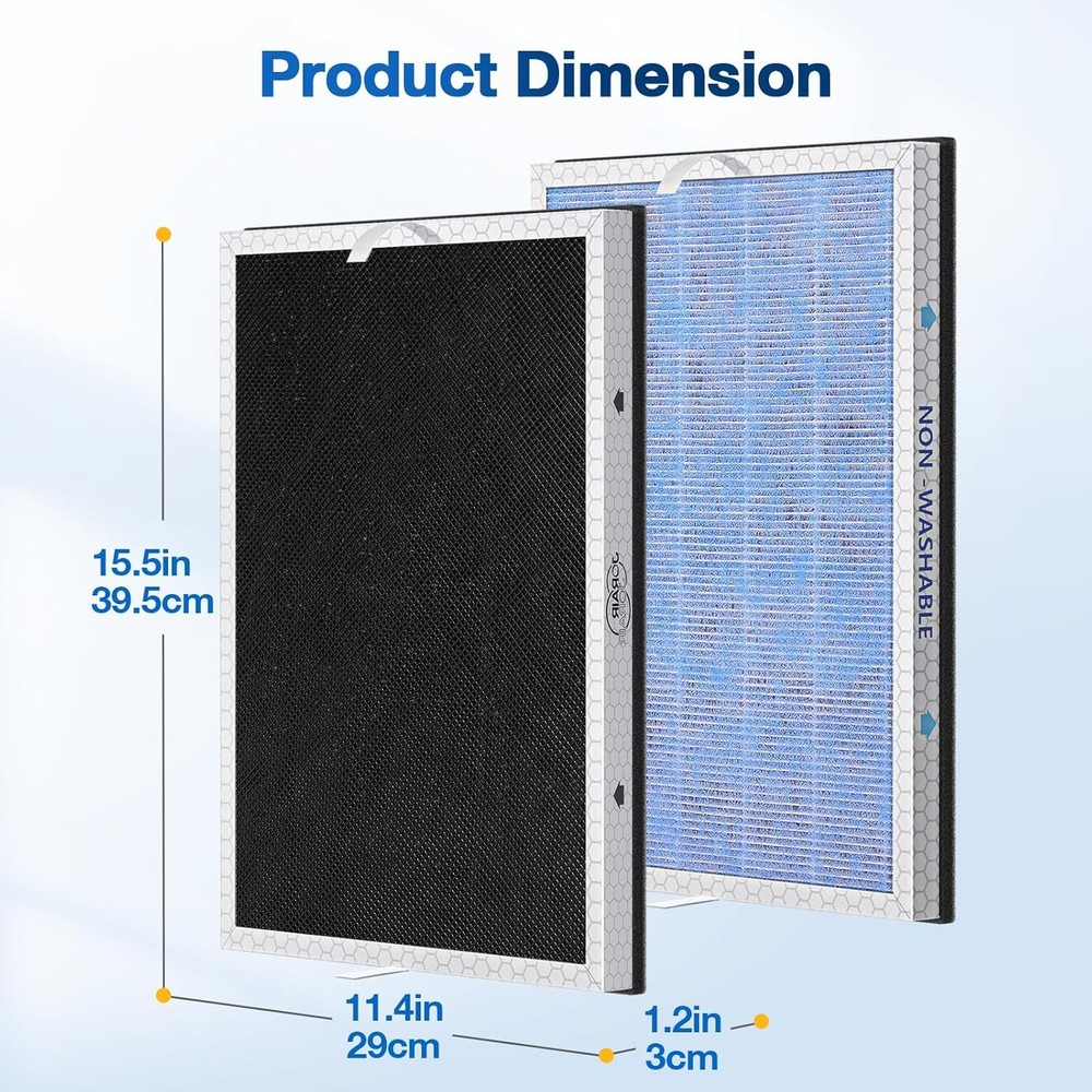 2 PACK MSA3/MSA3S HEPA Replacement Filter Compatible with Membrane