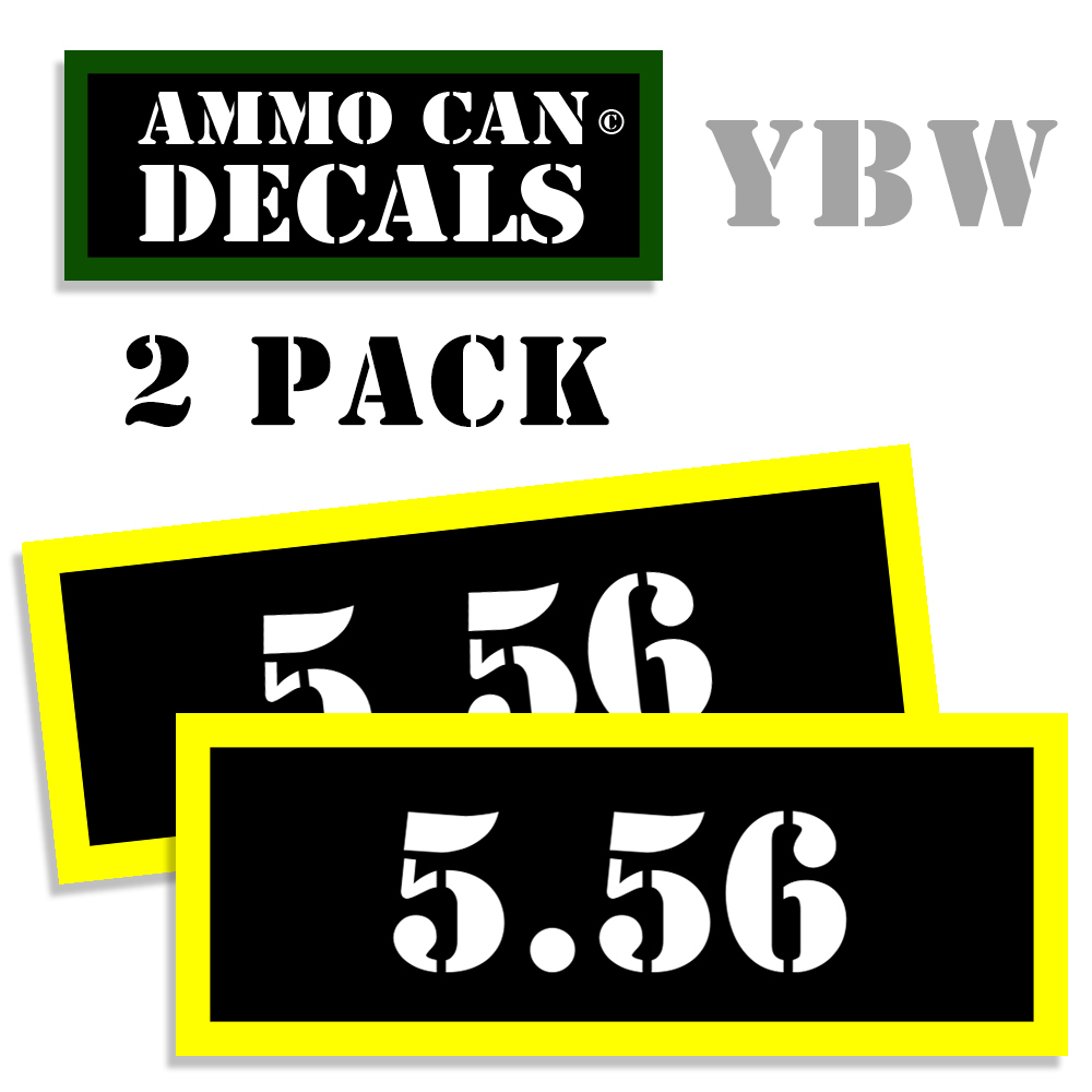 5.56 Ammo Label Decals Box Stickers decals - 2 Pack BLYW