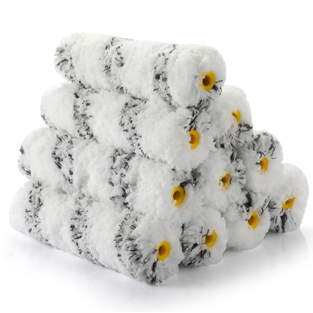 Paint Roller 6 Inch 3/4 in Roller NapsHigh-Density Microfiber Mini Roller wit...