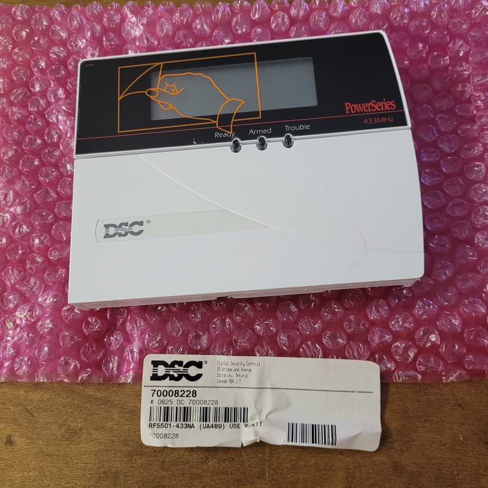DSC RF5501-433 Fixed Message Keypad PowerSeries with Wireless Receiver NEW