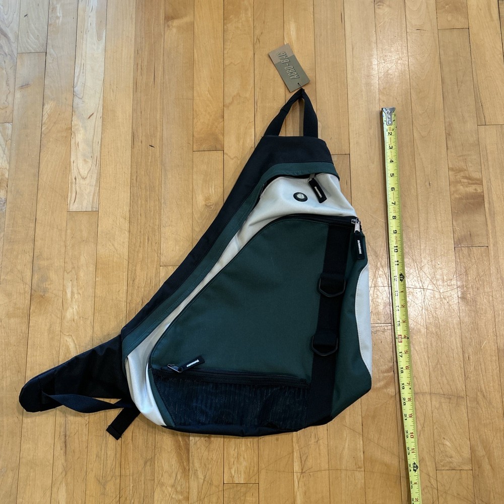 ARCO-BAG One Shoulder Single Strap Backpack Green/White/Black - NWT