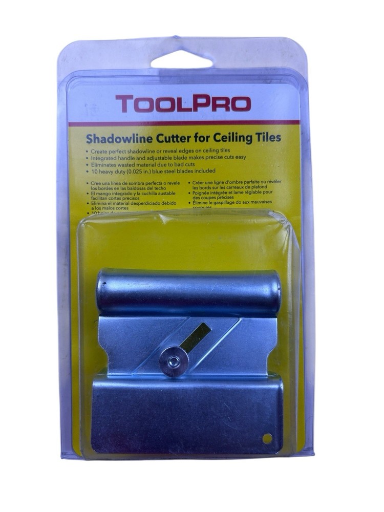 ToolPro Professional Shadowline Ceiling Tile Cutter - Precision Silver