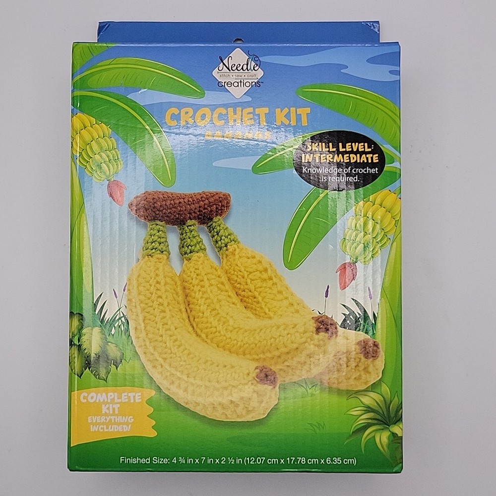 Needle Creations Crochet Kit Bundle of "Bananas” Skill Level Intermediate