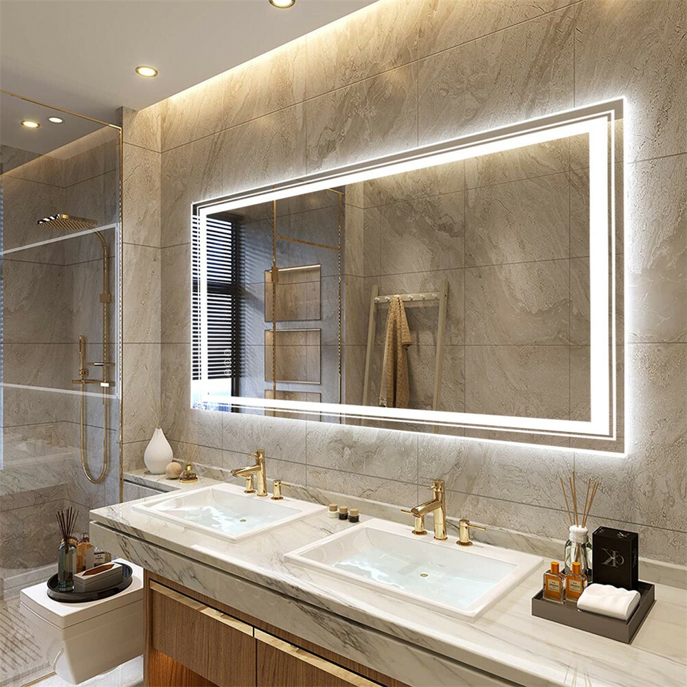 Multi Size Large Backlit Mirror LED Light Bathroom Vanity Mirror Home Hotel Gift