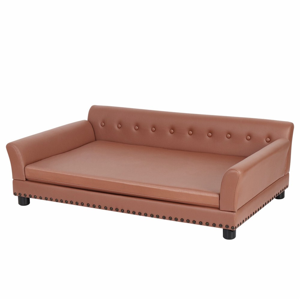 Jumbo Pet Upholstered Sofa Bed Elevated Dog Bed Couch Super Scratch Resistance