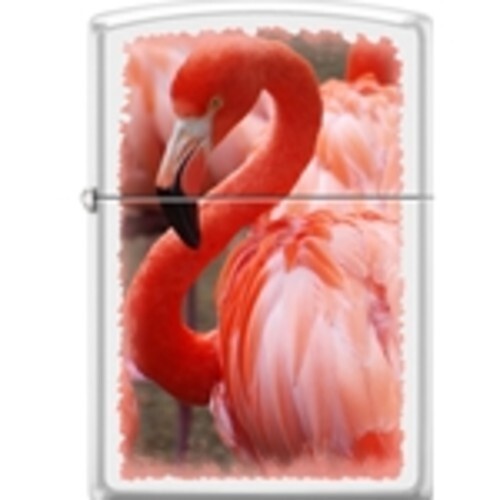 Gorgeous Flamingo Whate Matte  Zippo Lighter