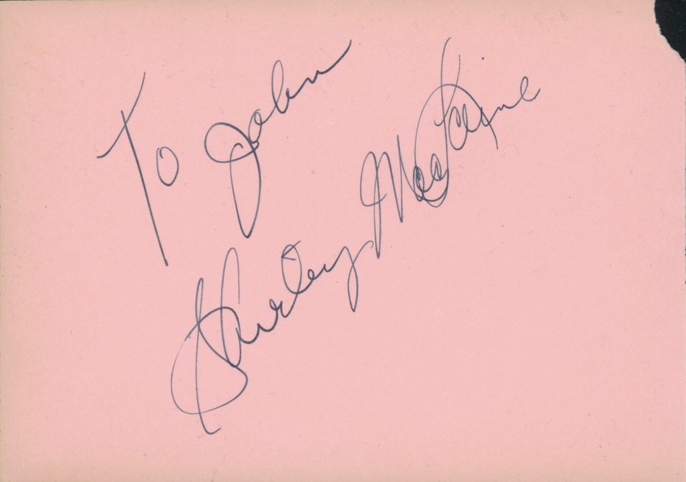 Shirley MacLaine / Michael Callan Autographs