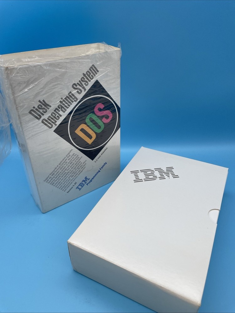 IBM DOS Version 5.0 Disk Operating System Box ~ 3.5 Inch Diskettes & Manuals VG