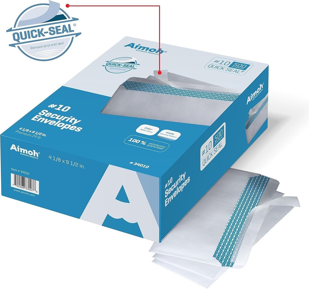 Ultra Strong Self Seal Security Envelopes, 24LB, 500