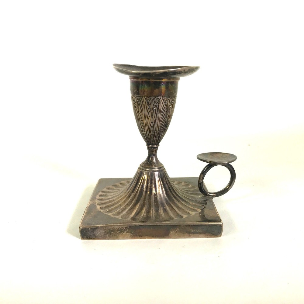 19th Century Silver Chamber Candlestick Holder