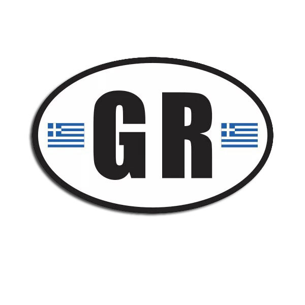 Greece Oval Sticker Decal