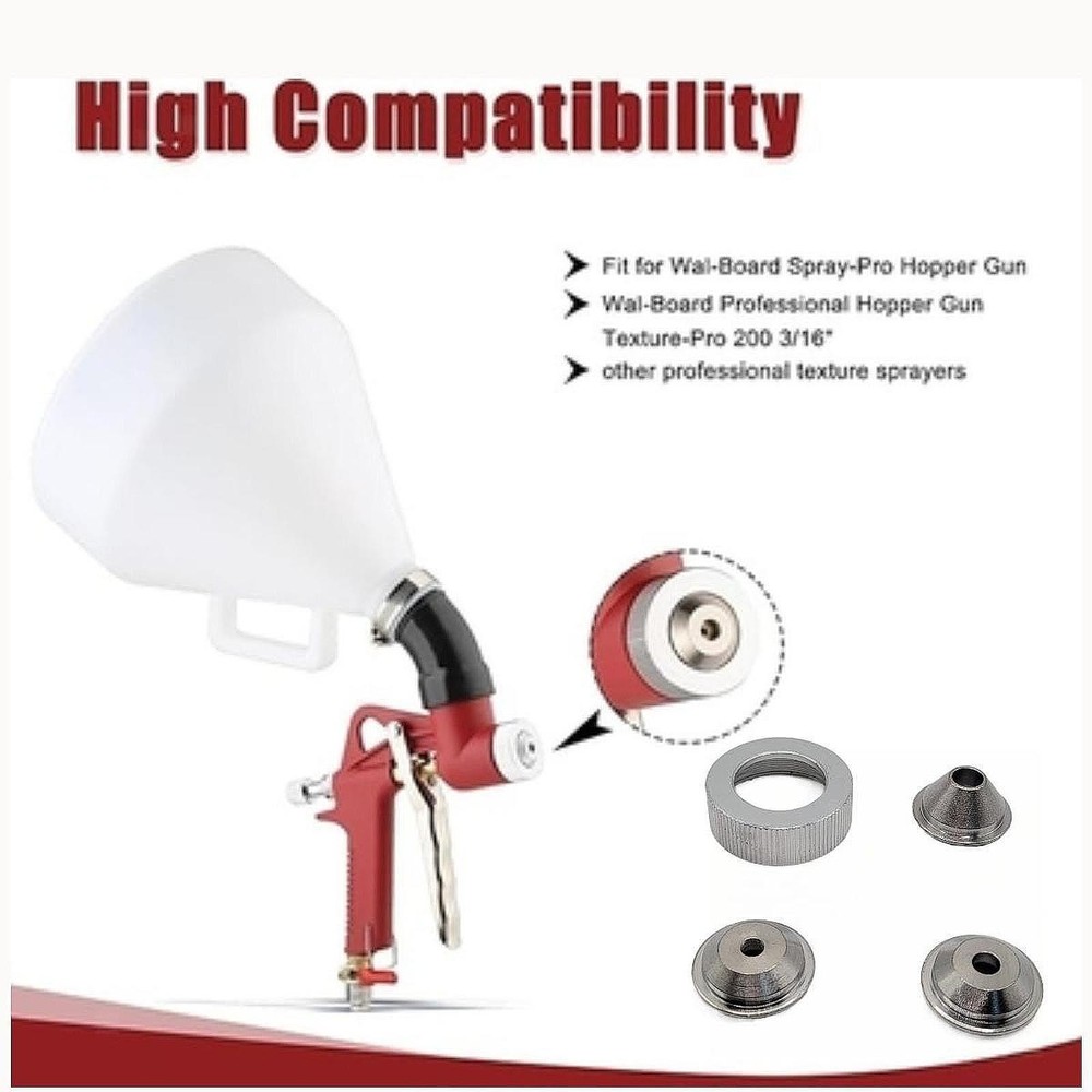 Drywall Texture Hopper Sprayer Set Sprayer Models Compact Convenient 3 Tips for
