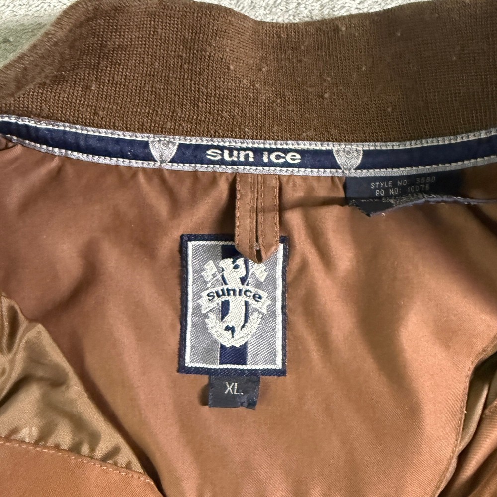 Sun Ice Pullover Windbreaker Golf Lightweight Jacket Brown XL
