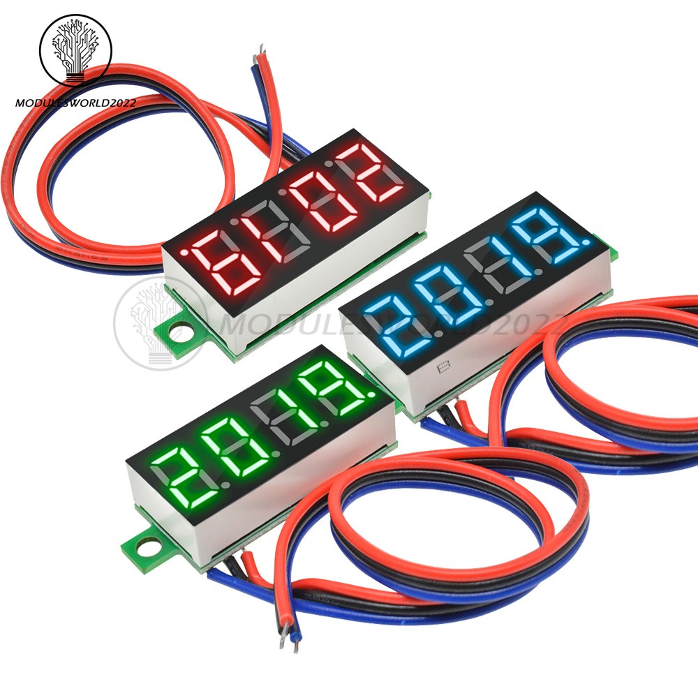 DC 0-100V 0.36 " 4-Digit Digital Voltmeter LED Voltage Tester Panel Meter 3-Wire