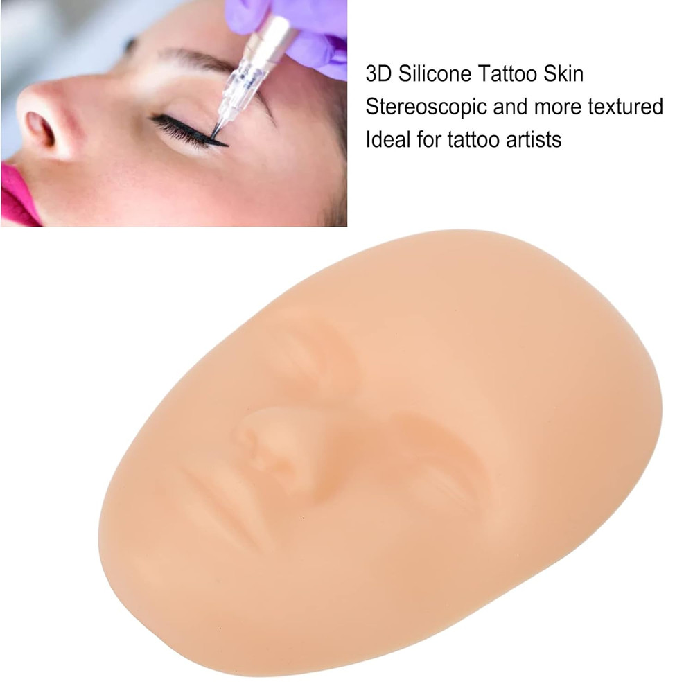 10Pcs Training Head Face Practice Fake, Microblading Permanent Makeup Mannequin