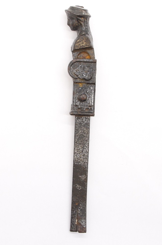Antique Figural Black Cast Iron Window Shutter Drop Pull