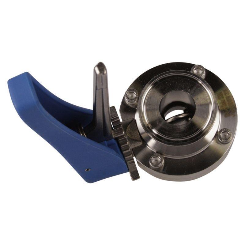Butterfly Valve | Tri Clamp 1 inch Trigger Handle/Silicone Seat (2 Pack)