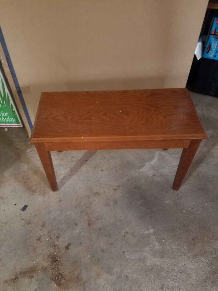 30" x 14" Piano Bench with Hinged Top (C)
