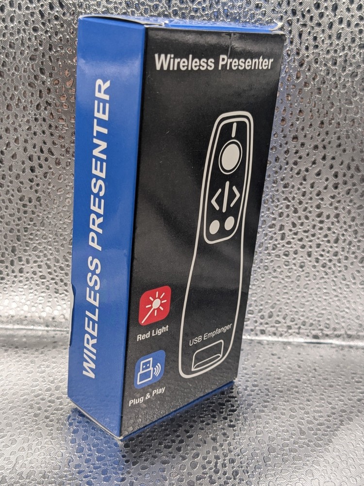 Wireless Presenter Remote USB PowerPoint Clicker with Red Laser Pointer