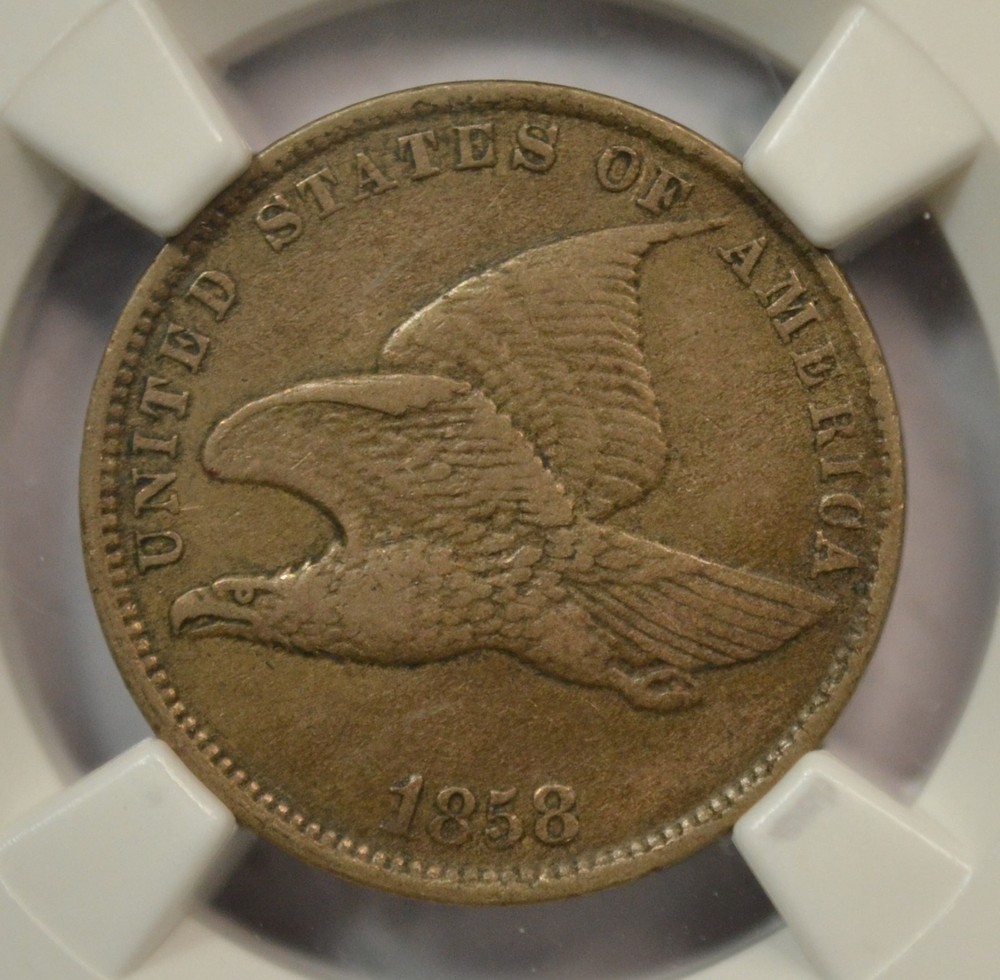 1858 Flying Eagle cent, NGC XF40