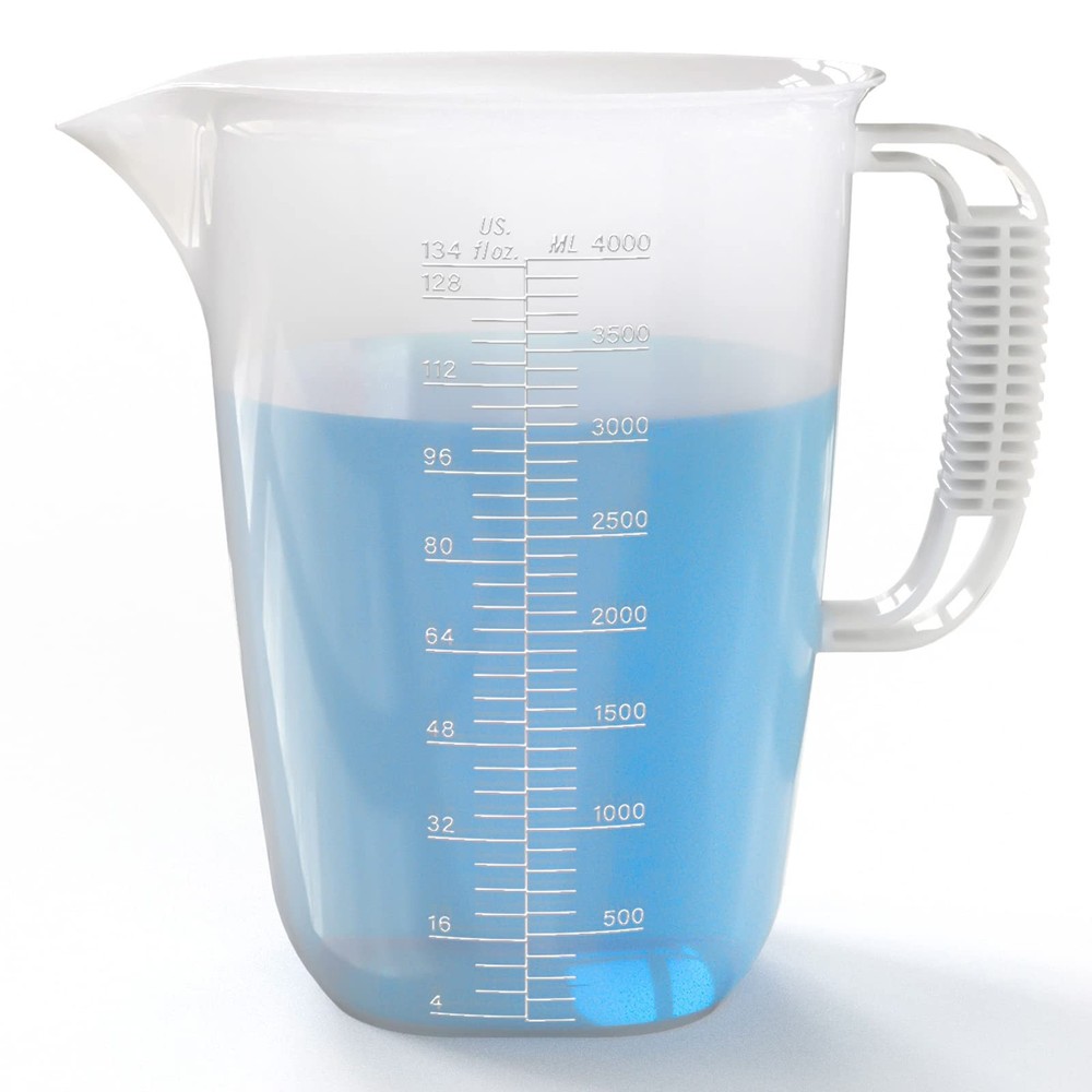 1 Gallon Measuring Pitcher-Convenient Conversion 1 Gallon, Translucent