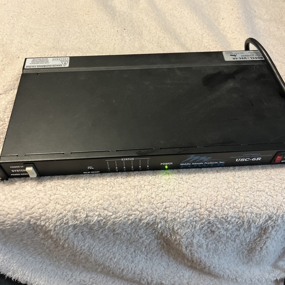Middle Atlantic USC-6R Universal 6-Step Sequencing Controller - UNTESTED